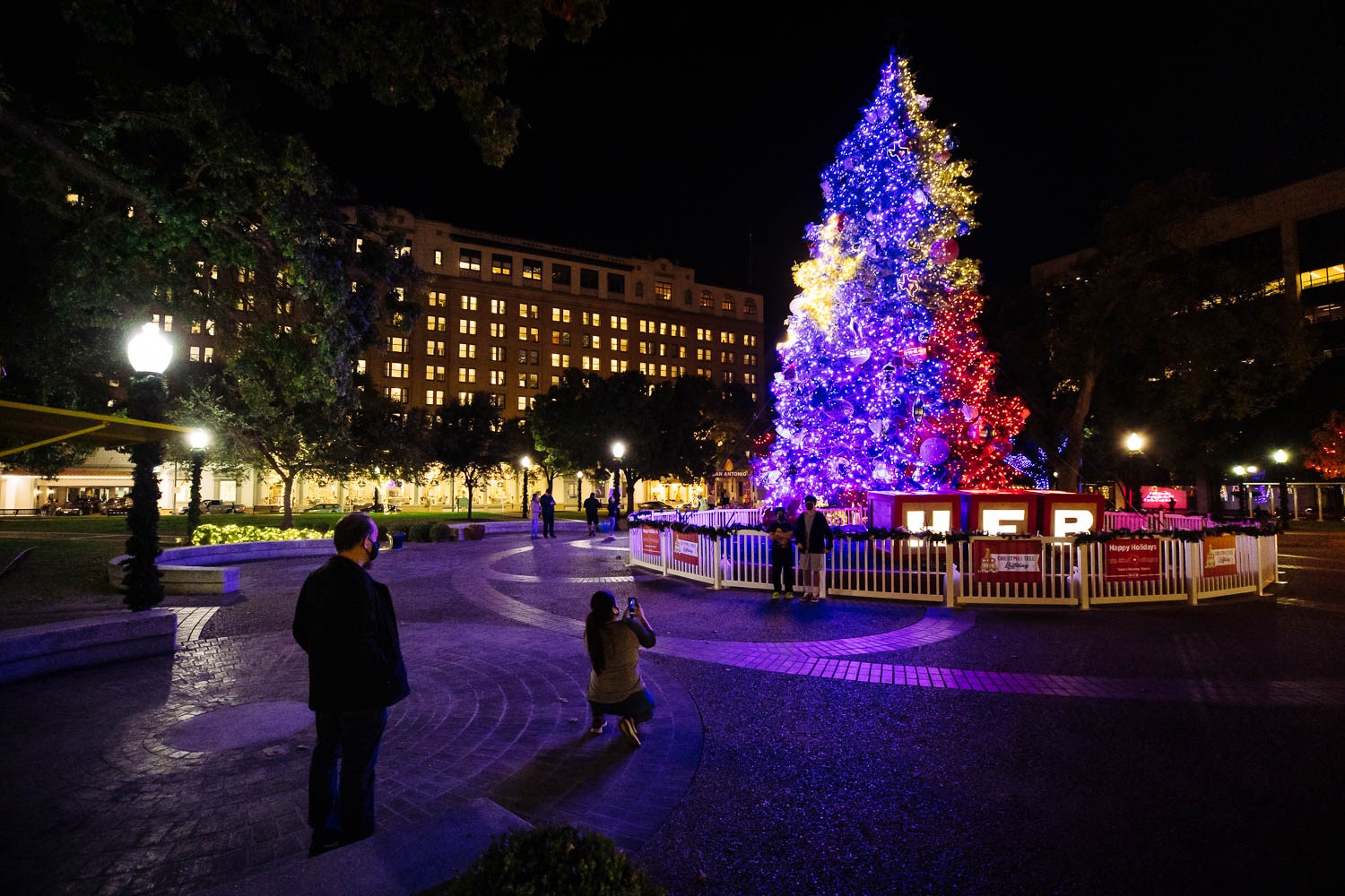 Christmas Tree in Travis Park taken Dec. 1, 2020. Photo by Chris Stokes | Heron contributor