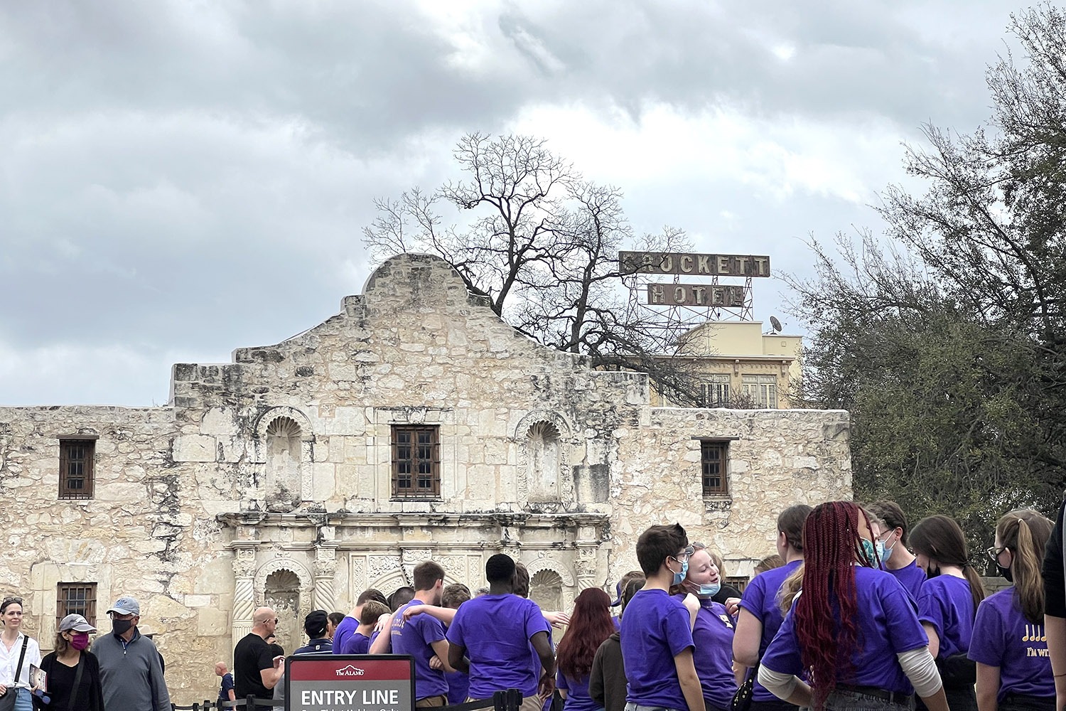 Scenes in front of the Alamo on March 6, 2022, the anniversary of the day the fort fell to Mexican forces in 1836. Photo by Ben Olivo | Heron contributor