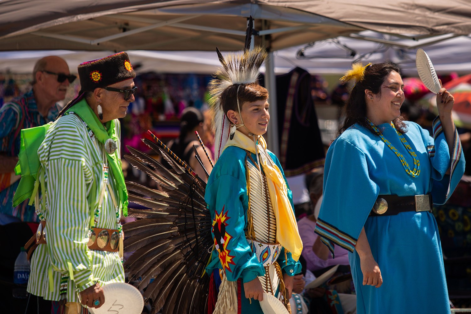 Dozens attended a Native American Fiesta Pow Wow on Saturday afternoon, April 2, 2022, at Mission County Park #2, San Antonio, Texas. Photo by Kaylee Greenlee Beal | Heron contributor