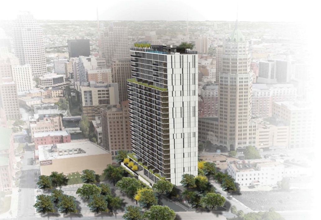 JMJ Development is proposing this 24-story residential tower at 112 Villita St. Courtesy JMJ Development