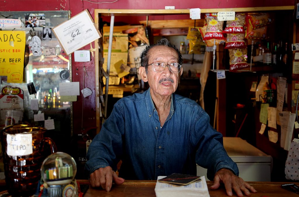 Tony Lopez, 79, in his bar on Monday, Oct. 21, 2019. Tony's Bar, 602 Brooklyn Ave., will be closing for good on Friday, Oct. 25. Photo by Ben Olivo | Heron