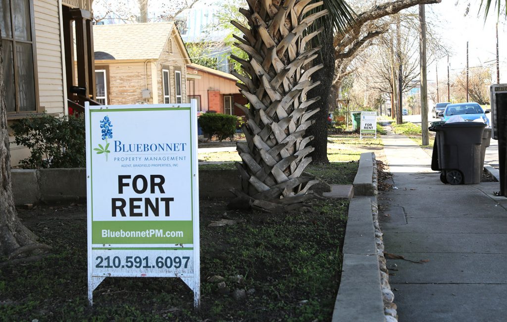 For rent sign in Government Hill taken January 2020.