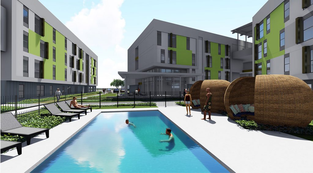 Tampico Apartments rendering provided by San Antonio Housing Authority. Dated October 2019.