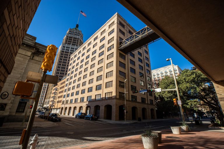 The CPS Energy company, 145 Navarro St., is selling one of its buildings in downtown San Antonio, Texas, Jan. 4, 2022.