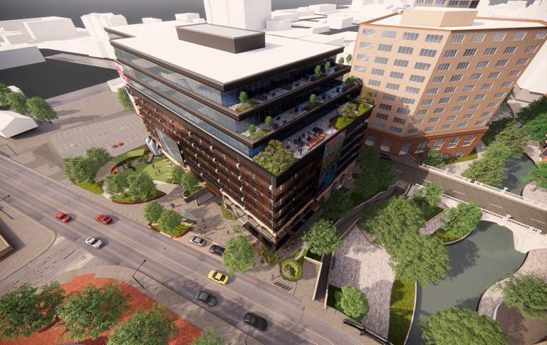 BH Properties of Los Angeles plans to upgrade CPS Energy's former office building at 146 Navarro St., which will include 20,000 square feet of ground-level retail and restaurant space.